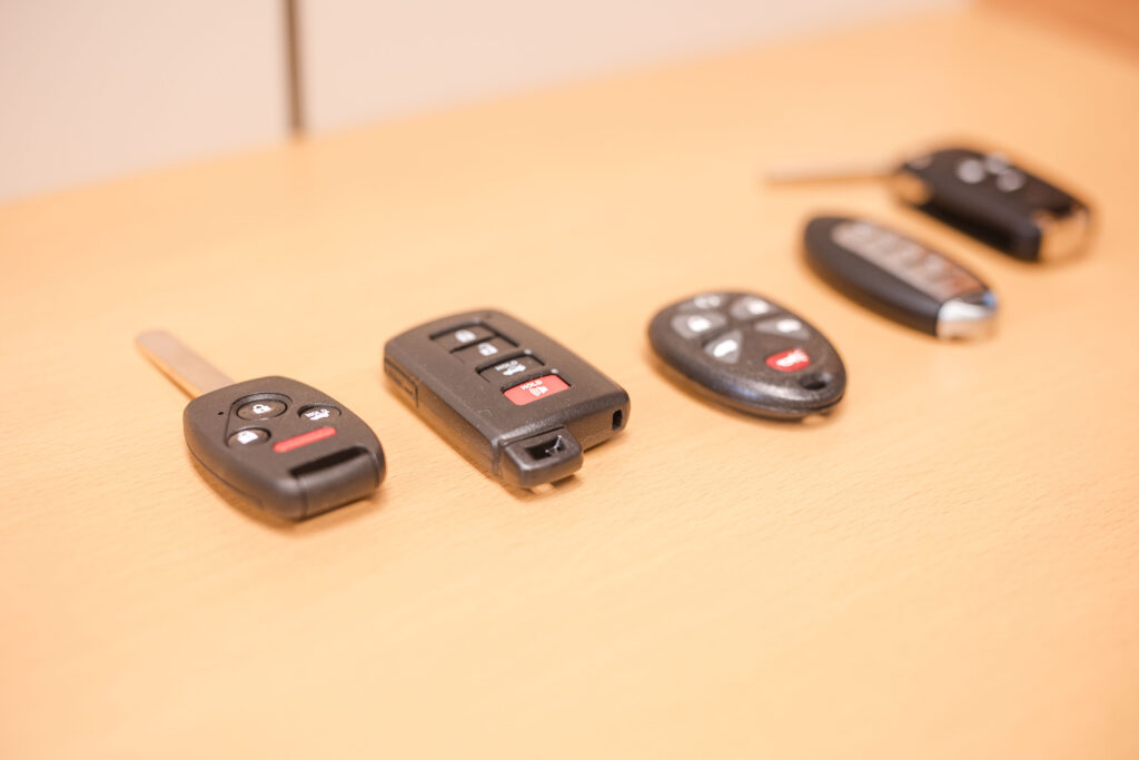 A Lock & Key Center technician unlocking a customer's pickup truck